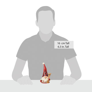 Jim Shore Heartwood Creek: Highland Glen Gnome With Skis Figurine sparkle-castle