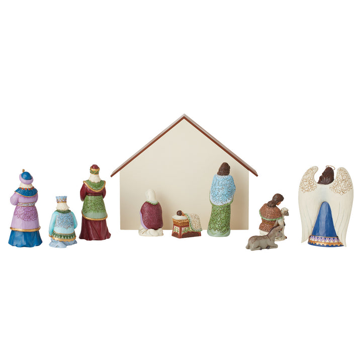 Jim Shore Heartwood Creek: Deluxe Nativity Figurines, Set of 10 sparkle-castle