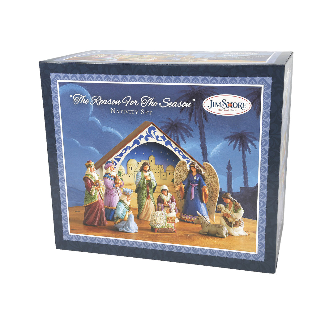 Jim Shore Heartwood Creek: Deluxe Nativity Figurines, Set of 10 sparkle-castle