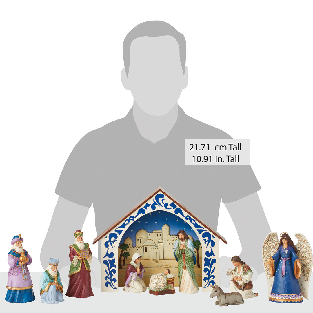 Jim Shore Heartwood Creek: Deluxe Nativity Figurines, Set of 10 sparkle-castle