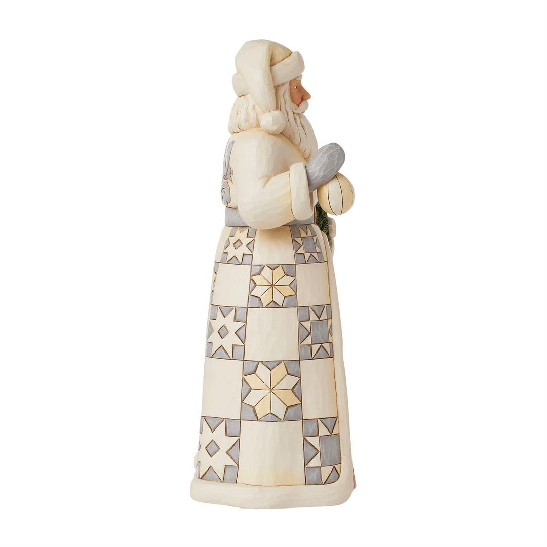 Jim Shore Heartwood Creek: White Woodland LED Open Scene Santa Figurine sparkle-castle