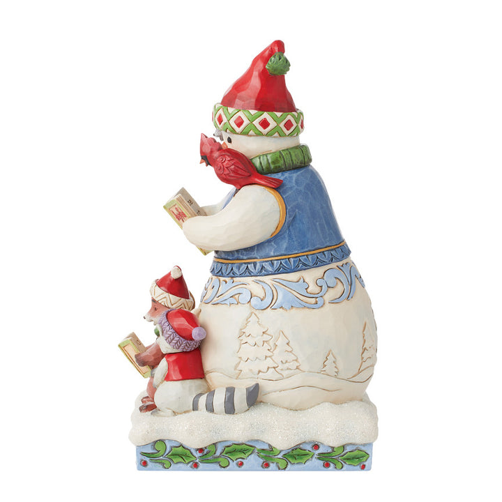 Jim Shore Heartwood Creek: Snowman & Animals Caroling Figurine sparkle-castle