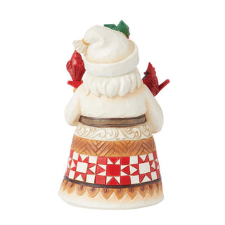 Jim Shore Heartwood Creek: Pint Sized Santa Holding Joy Sign Figurine sparkle-castle