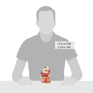 Jim Shore Heartwood Creek: Pint Sized Santa Holding Joy Sign Figurine sparkle-castle
