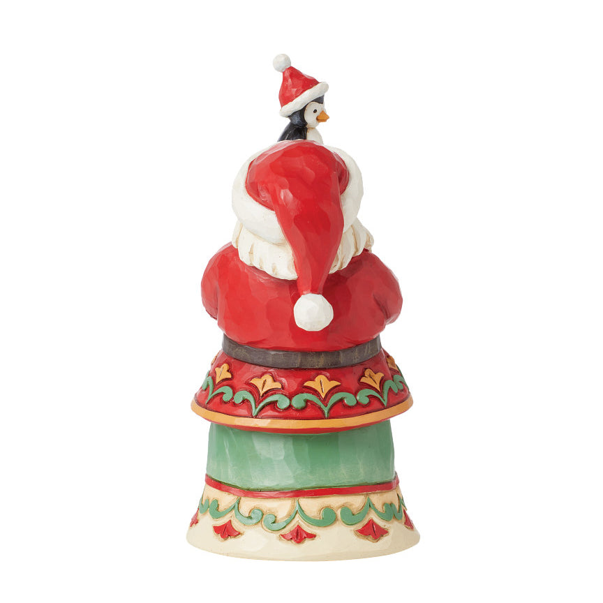 Jim Shore Heartwood Creek: Pint Sized Santa With Presents & Penguin Figurine sparkle-castle