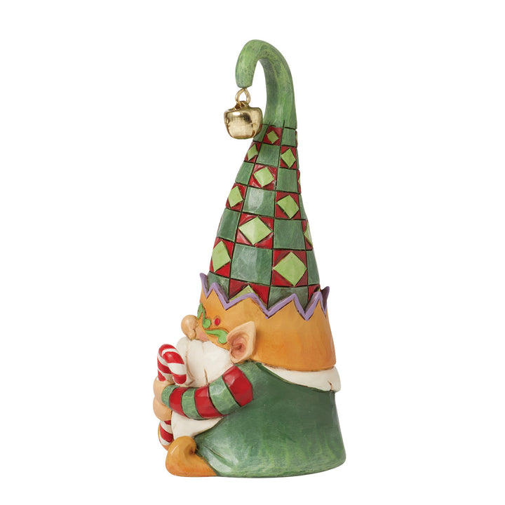 Jim Shore Heartwood Creek: Gnome Holding Candy Cane Figurine sparkle-castle