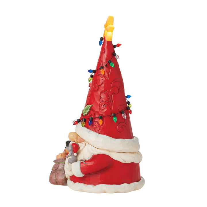 Jim Shore Heartwood Creek: Gnome With Lights On Hat Figurine sparkle-castle