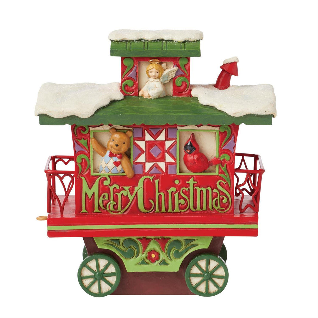 Jim Shore Heartwood Creek: Annual Christmas Train Car Caboose Figurine sparkle-castle