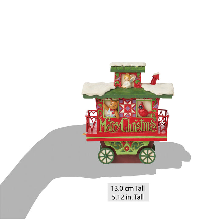 Jim Shore Heartwood Creek: Annual Christmas Train Car Caboose Figurine sparkle-castle