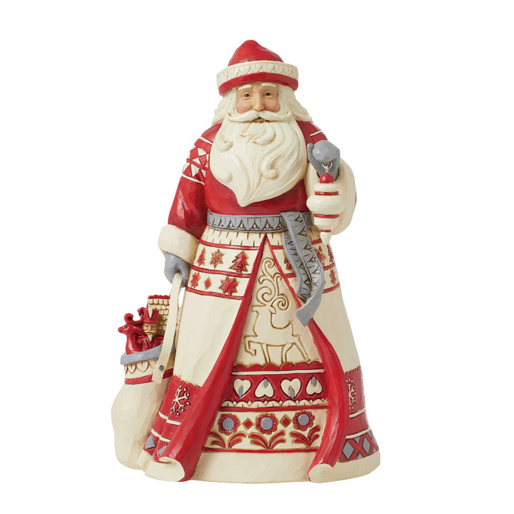 Jim Shore Heartwood Creek: Nordic Noel Santa With Toy Bag Figurine sparkle-castle