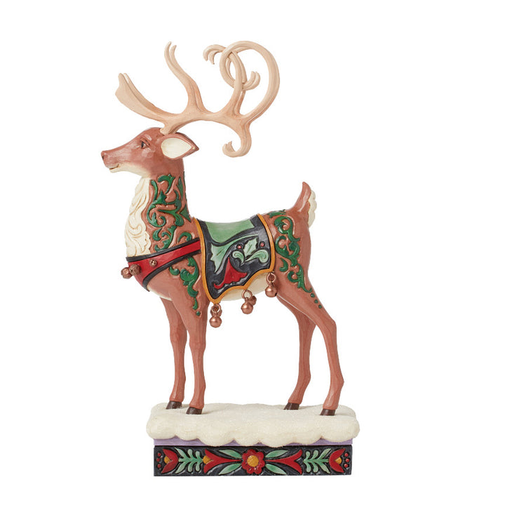 Jim Shore Heartwood Creek: Holiday Manor Deer Figurine sparkle-castle