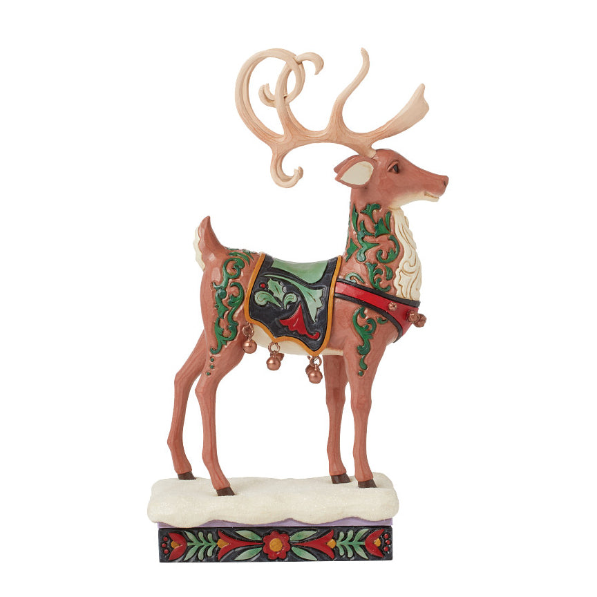 Jim Shore Heartwood Creek: Holiday Manor Deer Figurine sparkle-castle