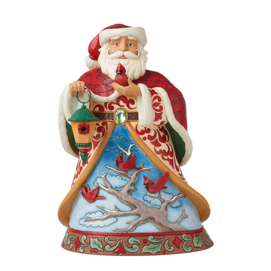 Jim Shore Heartwood Creek: 2nd Annual Collector's Edition Santa With Cardinal Scene Figurine sparkle-castle