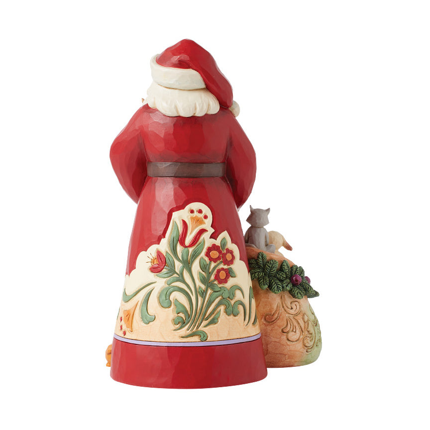 Jim Shore Heartwood Creek: Santa With Pet Cats & Dogs Figurine sparkle-castle