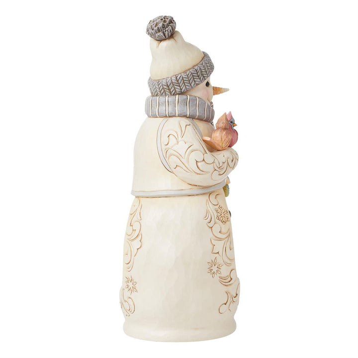 Jim Shore Heartwood Creek: White Woodland LED Open Scene Snowman Figurine sparkle-castle