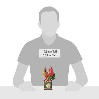 Jim Shore Heartwood Creek: Cardinal Pair on Pedestal Figurine sparkle-castle