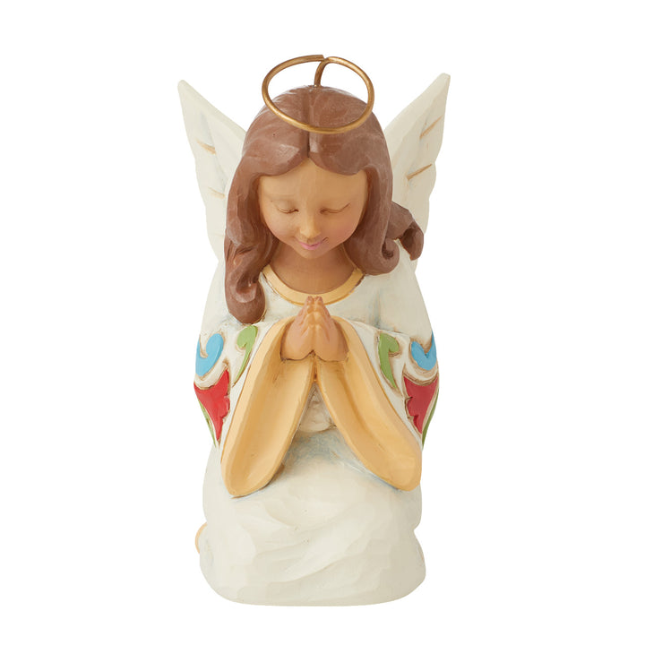 Jim Shore Heartwood Creek: Praying Angel Mini Figurine sparkle-castle