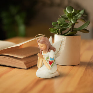 Jim Shore Heartwood Creek: Praying Angel Mini Figurine sparkle-castle