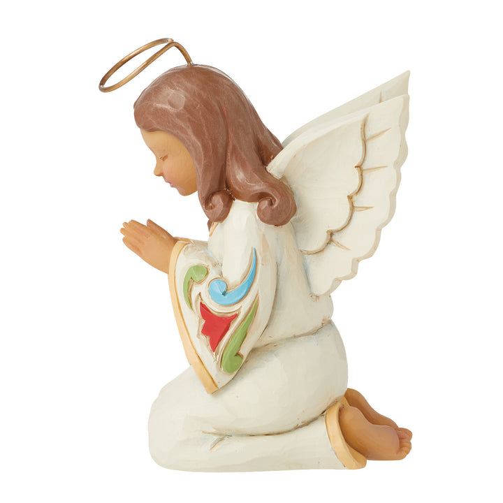 Jim Shore Heartwood Creek: Praying Angel Mini Figurine sparkle-castle