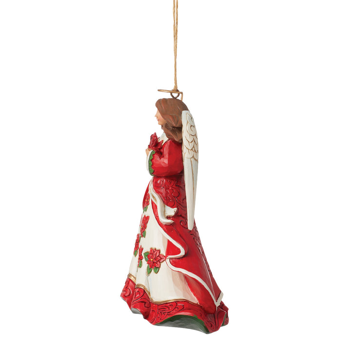 Jim Shore Heartwood Creek: Christmas Angel In Red Dress Hanging Ornament sparkle-castle