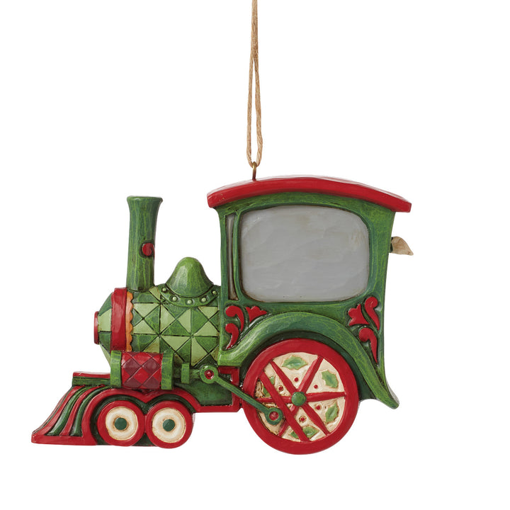 Jim Shore Heartwood Creek: Santa In Train Engine Hanging Ornament sparkle-castle