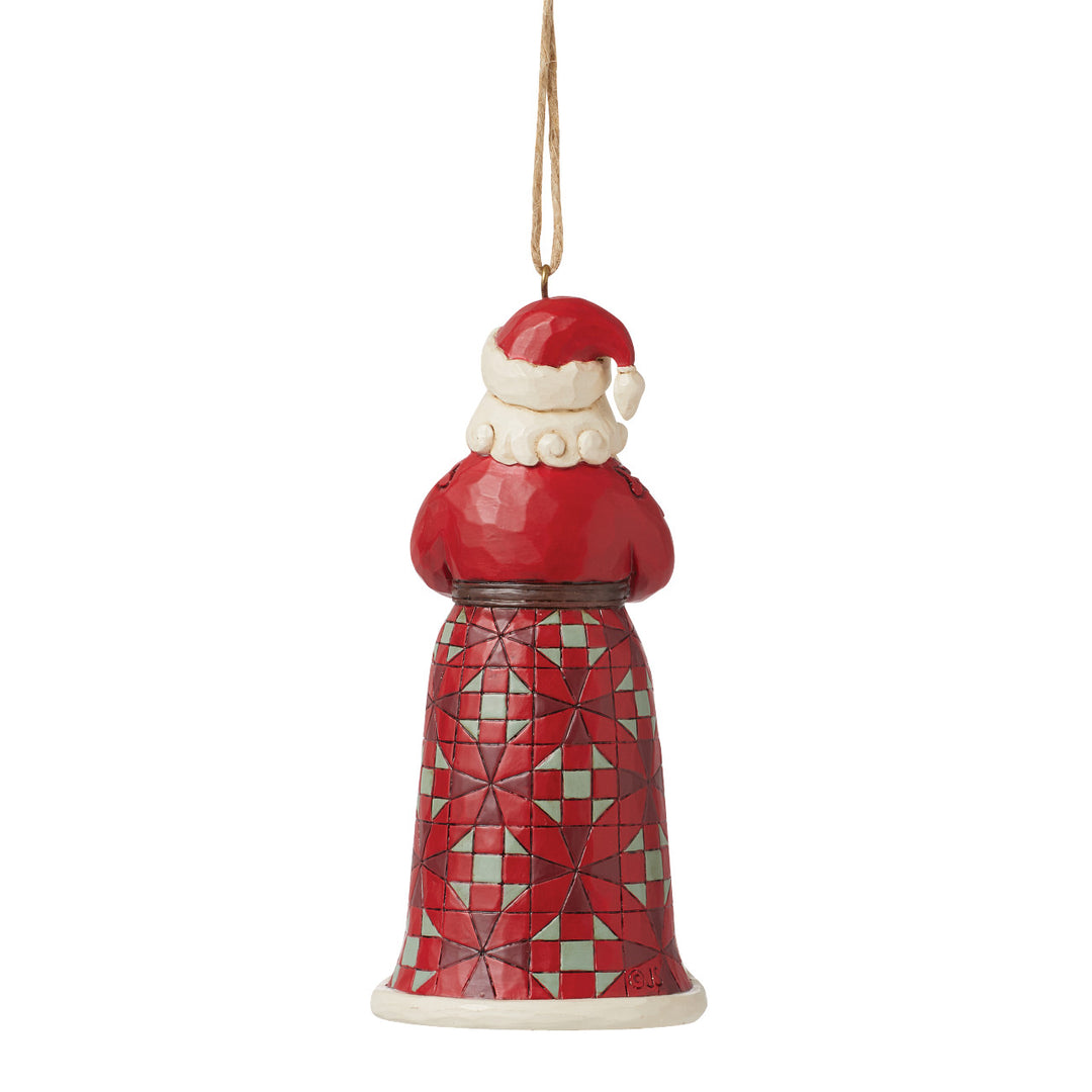 Jim Shore Heartwood Creek: Santa With Tree in Robe Hanging Ornament sparkle-castle