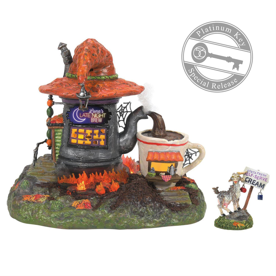 Department 56 Snow Village Halloween: Luna’s Late Night Brew, Set of 2 - FIRST EDITION sparkle-castle