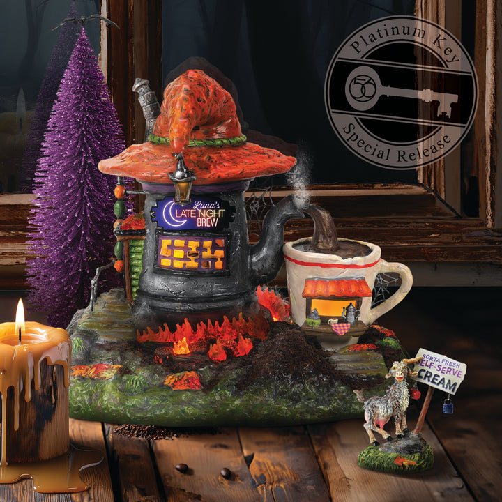 Department 56 Snow Village Halloween: Luna’s Late Night Brew, Set of 2 - FIRST EDITION sparkle-castle