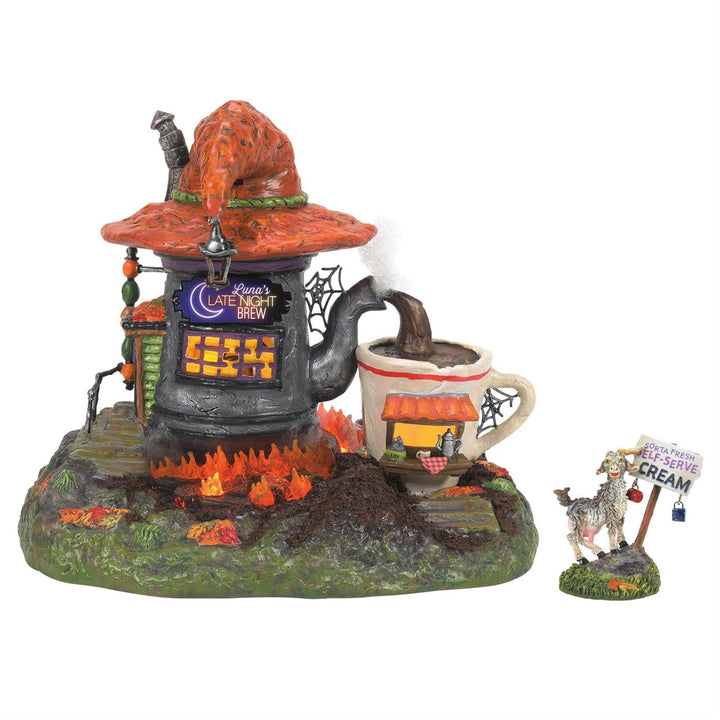 Department 56 Snow Village Halloween: Luna’s Late Night Brew, Set of 2 sparkle-castle