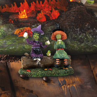 Department 56 Snow Village Halloween Accessory: Jitter Witches sparkle-castle