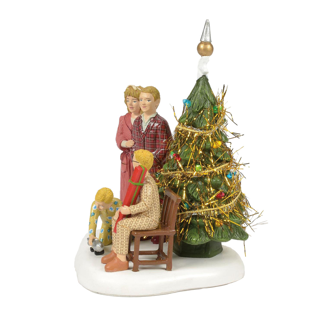 Department 56 A Christmas Story Village Accessory: The Family Opens Their Gifts sparkle-castle