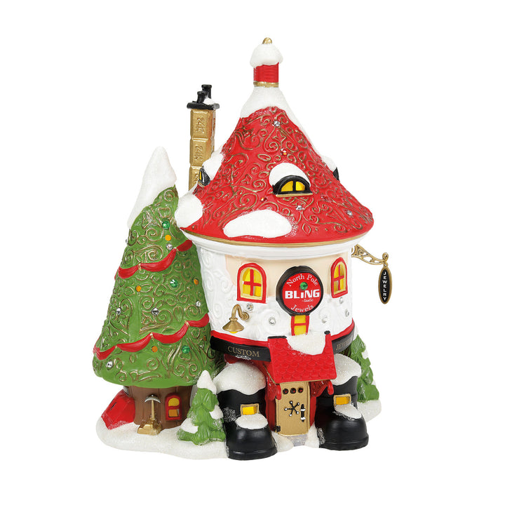 Department 56 North Pole Series: Blingtastic Jewelers sparkle-castle