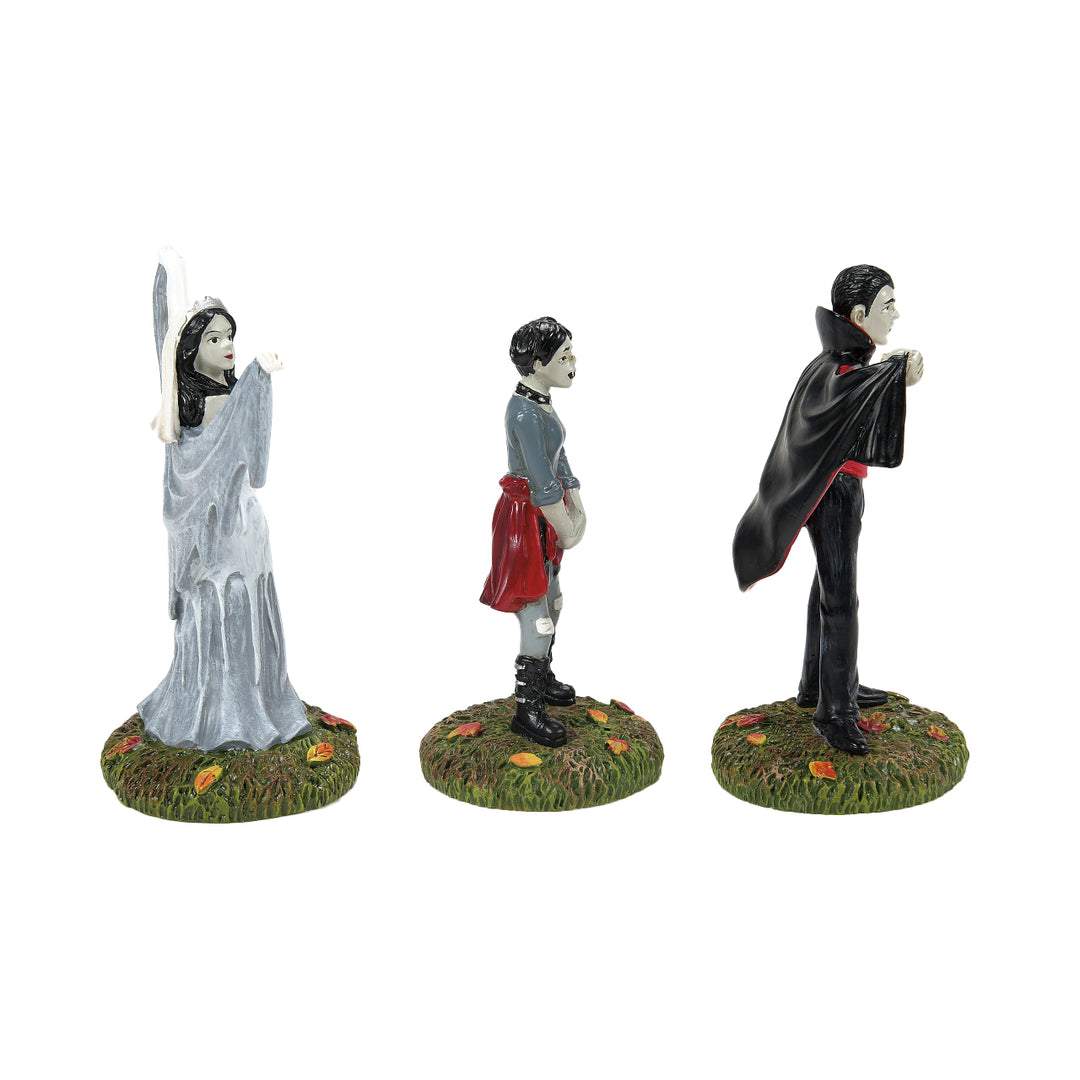 Department 56 Snow Village Halloween Accessory: Ghouls & Goblins II, Set of 3 sparkle-castle