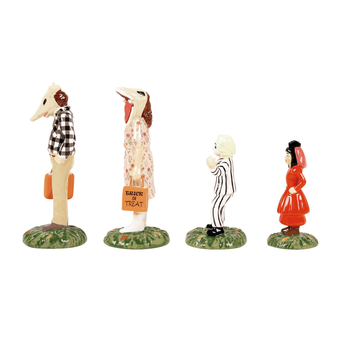 Department 56 Snow Village Halloween Accessory: Beetlejuice Trick or Treaters, Set of 4 sparkle-castle