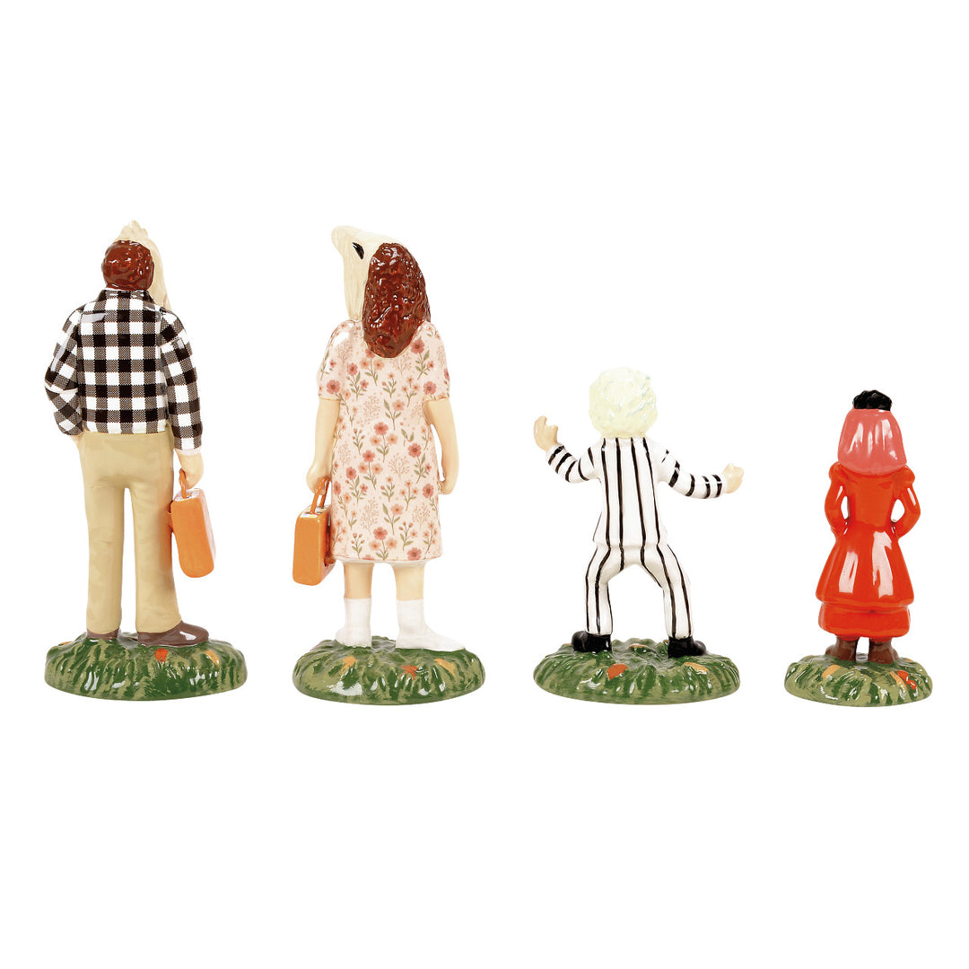 Department 56 Snow Village Halloween Accessory: Beetlejuice Trick or Treaters, Set of 4 sparkle-castle
