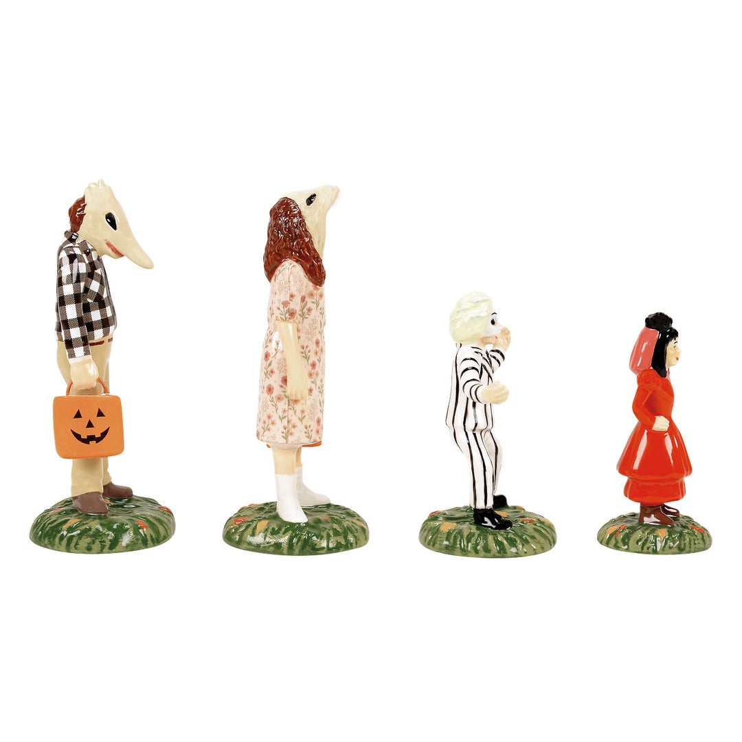 Department 56 Snow Village Halloween Accessory: Beetlejuice Trick or Treaters, Set of 4 sparkle-castle