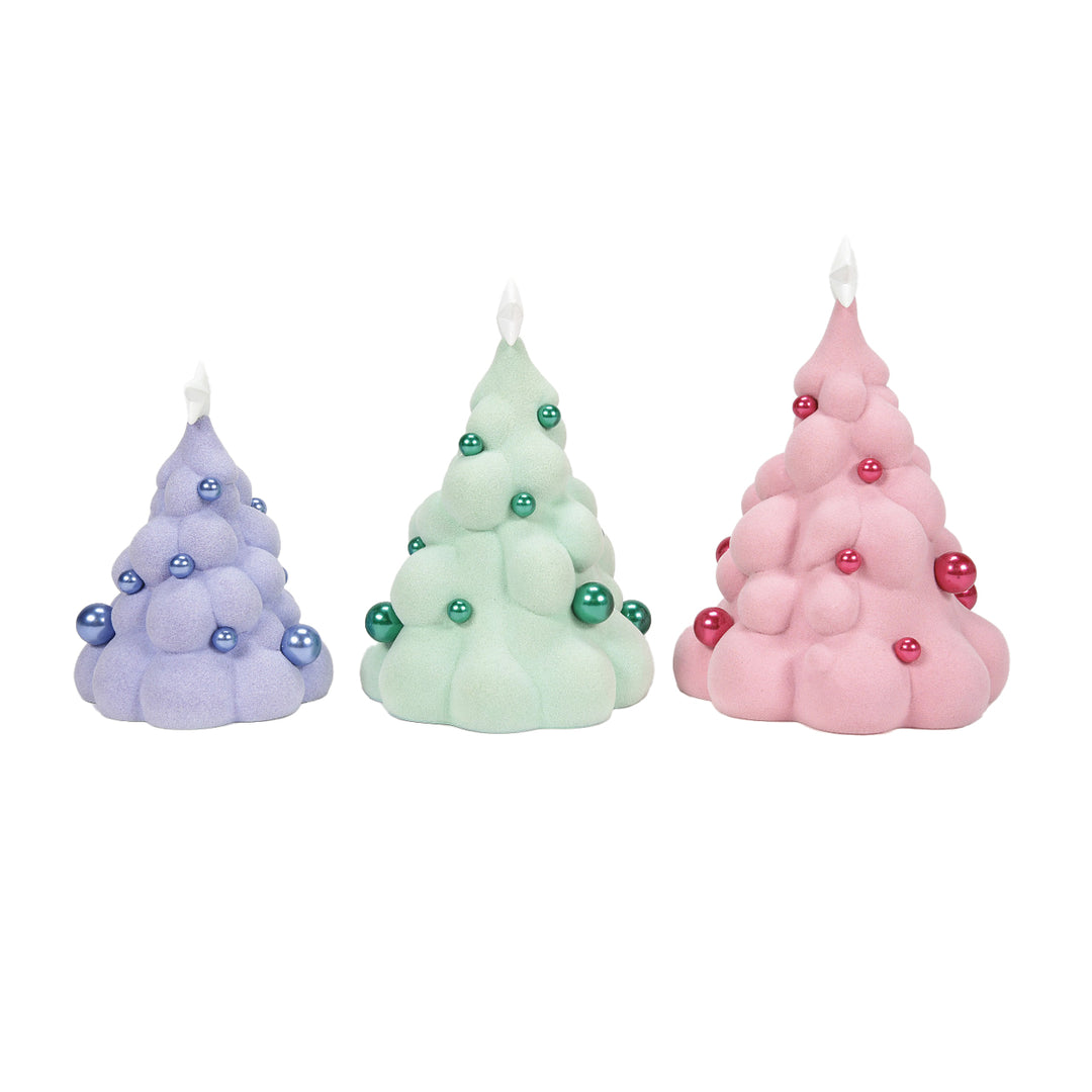 Department 56 Cross Product Village Accessory: Mallowdream Tree, Set of 3 sparkle-castle