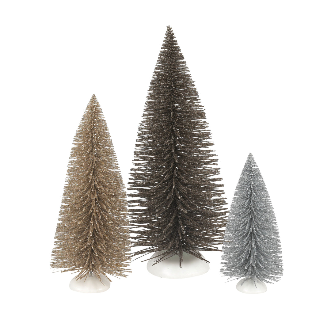 Department 56 Cross Product Village Accessory: Night On The Town Trees, Set of 3 sparkle-castle