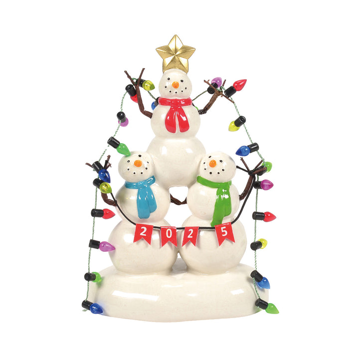 Department 56 Cross Product Village Accessory: Lucky The Snowman 2025 sparkle-castle