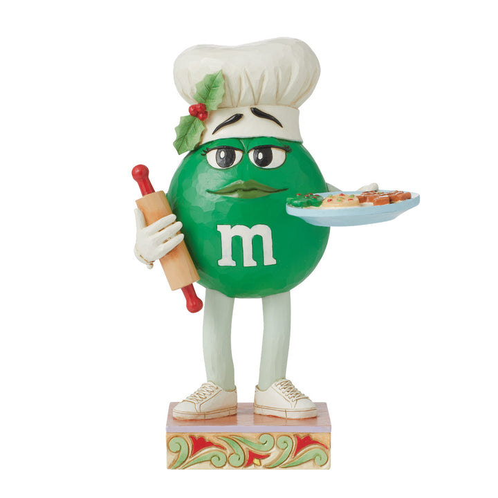 Jim Shore M&M'S: Green M&M With Cookies Figurine sparkle-castle