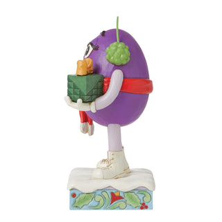 Jim Shore M&M'S: Purple M&M With Cozy Earmuffs and Gift Figurine - SIGNED sparkle-castle