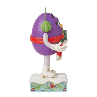 Jim Shore M&M'S: Purple M&M With Cozy Earmuffs and Gift Figurine - SIGNED sparkle-castle