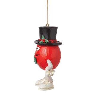 Jim Shore M&M's: Red M&M With Top Hat Hanging Ornament sparkle-castle