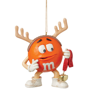 Jim Shore M&M's: Orange M&M With Strand of Bells Hanging Ornament sparkle-castle