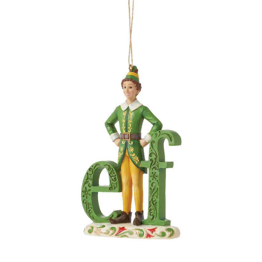 Jim Shore Elf: Buddy Elf Word Hanging Ornament sparkle-castle