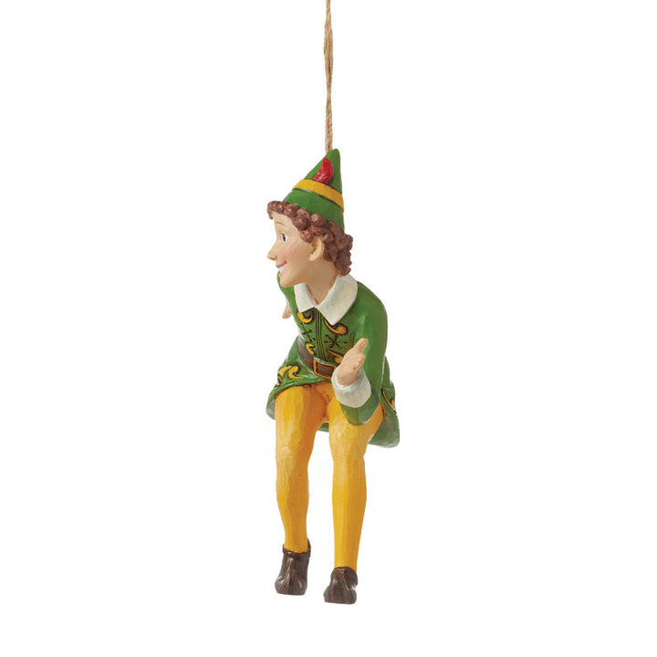 Jim Shore Elf: Buddy Elf Crouching Hanging Ornament sparkle-castle