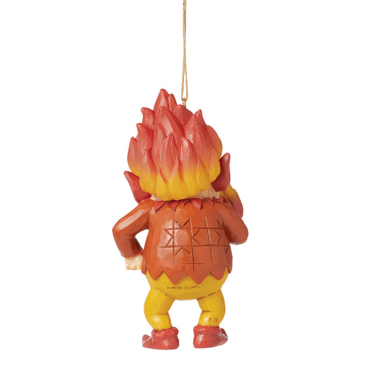 Jim Shore The Year Without A Santa Claus: Heat Miser Holding Fire Hanging Ornament sparkle-castle