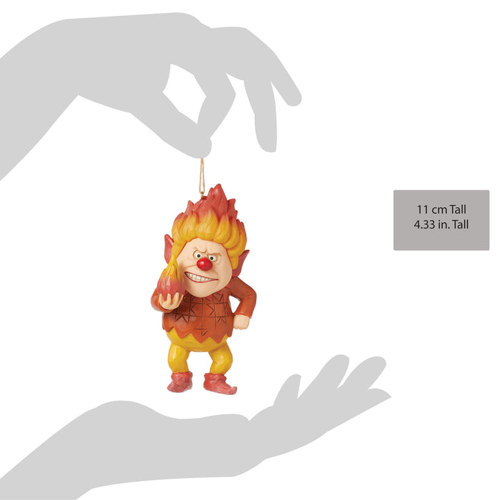 Jim Shore The Year Without A Santa Claus: Heat Miser Holding Fire Hanging Ornament sparkle-castle