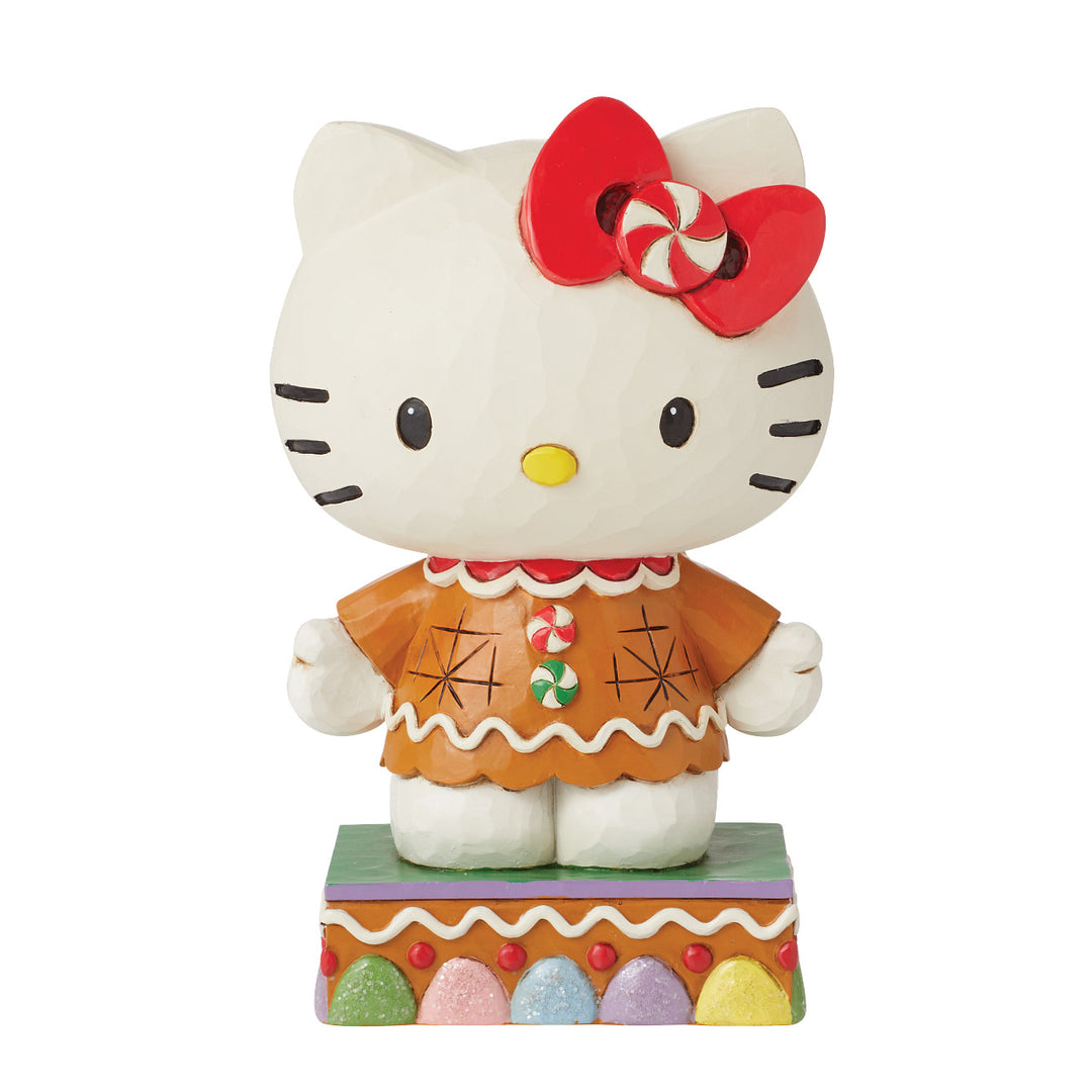 Jim Shore Sanrio: Gingerbread Hello Kitty Figurine sparkle-castle
