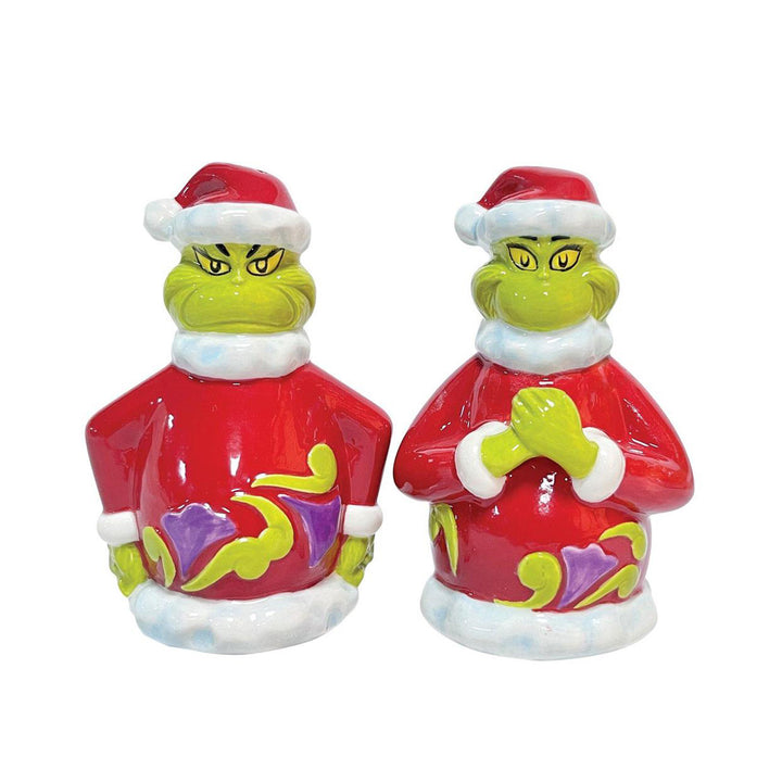 Jim Shore The Grinch: Naughty/Nice Grinch Salt & Pepper Shakers sparkle-castle